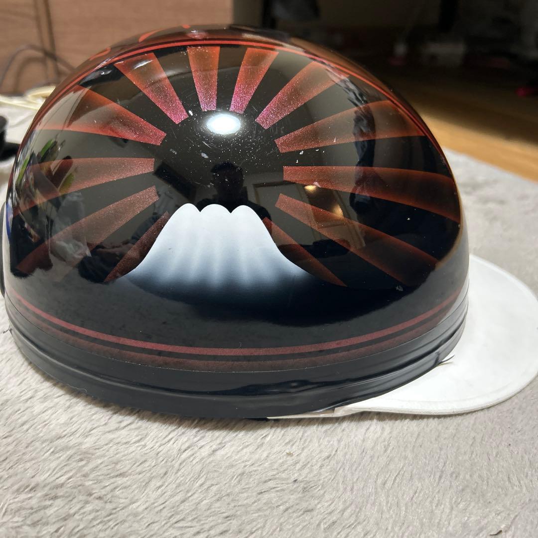 コルク半　カスタム　富士日章　三つボタン　赤黒高級クリヤ