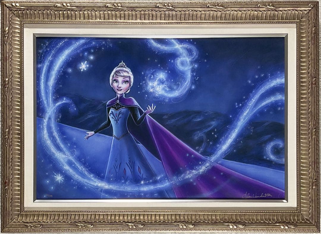 【アナと雪の女王】Vanderstelt ジクレ版画ディズニー証明書付き エルサ