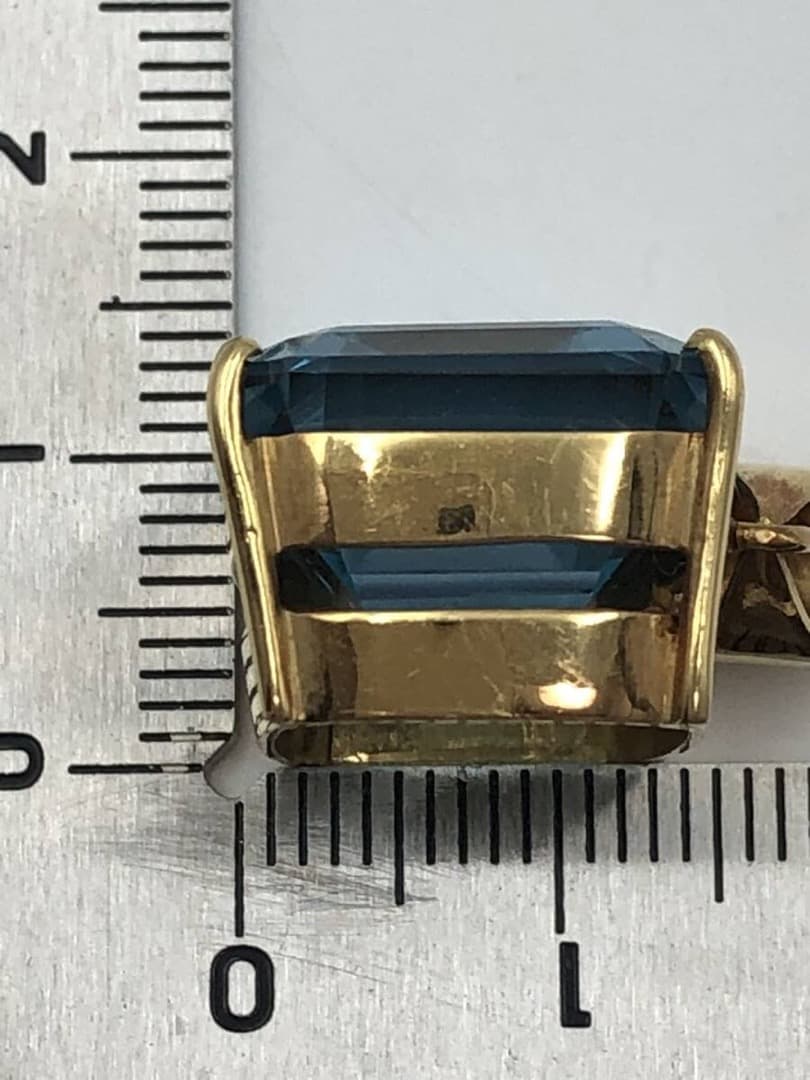 【masa_ruth1012】 アクアマリン ペンダント K18刻印