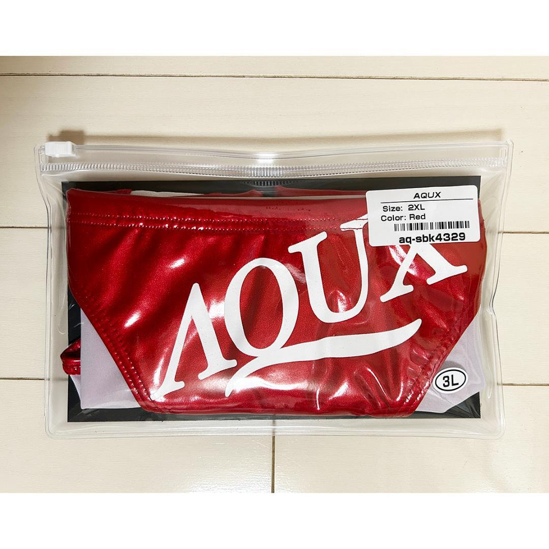 AQUX【XXL！瞬殺完売】ポロパン 競パン 水着 赤/EGDE Vパン ミズノ