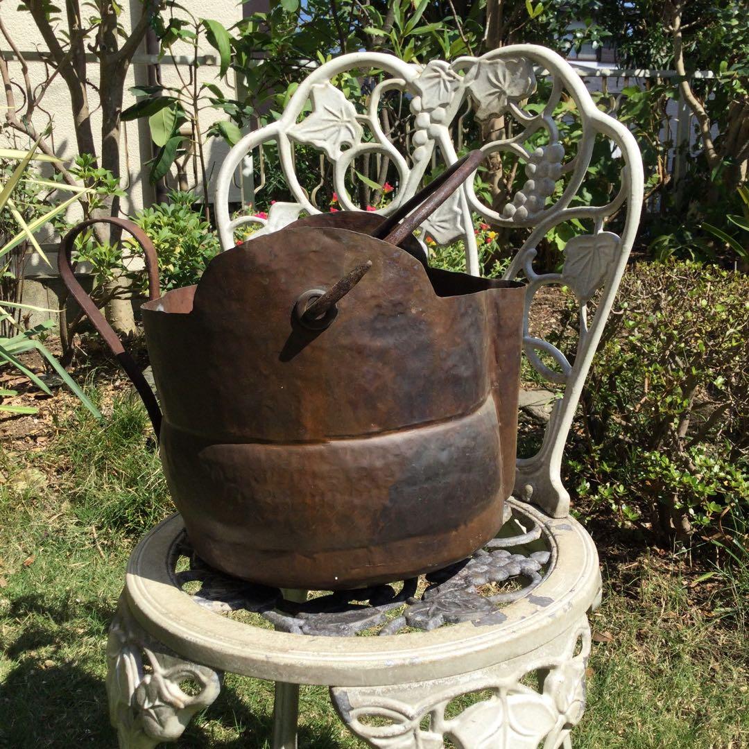 Antique アンティーク　炭入れ？　鉢カバー　オブジェ　古道具