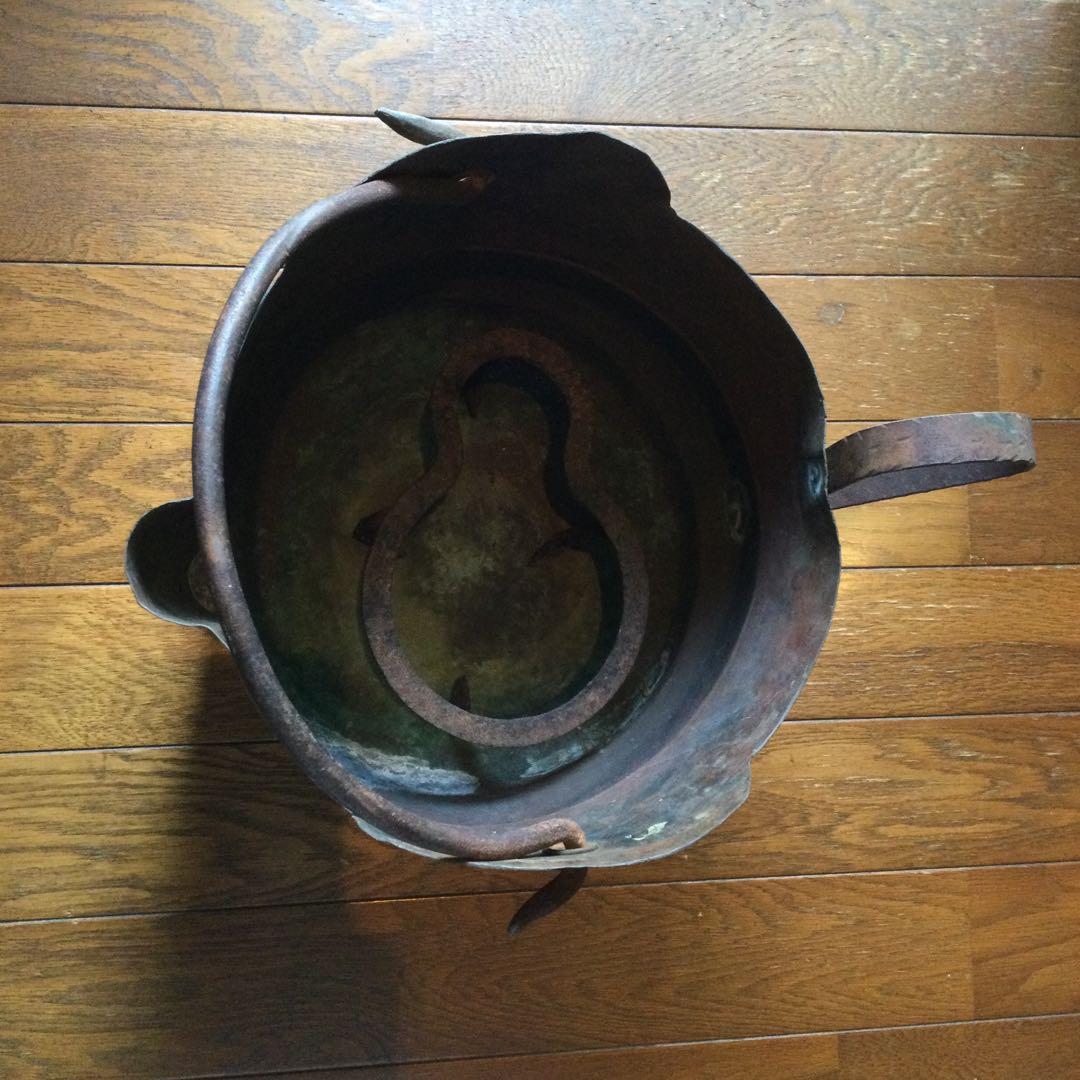 Antique アンティーク　炭入れ？　鉢カバー　オブジェ　古道具
