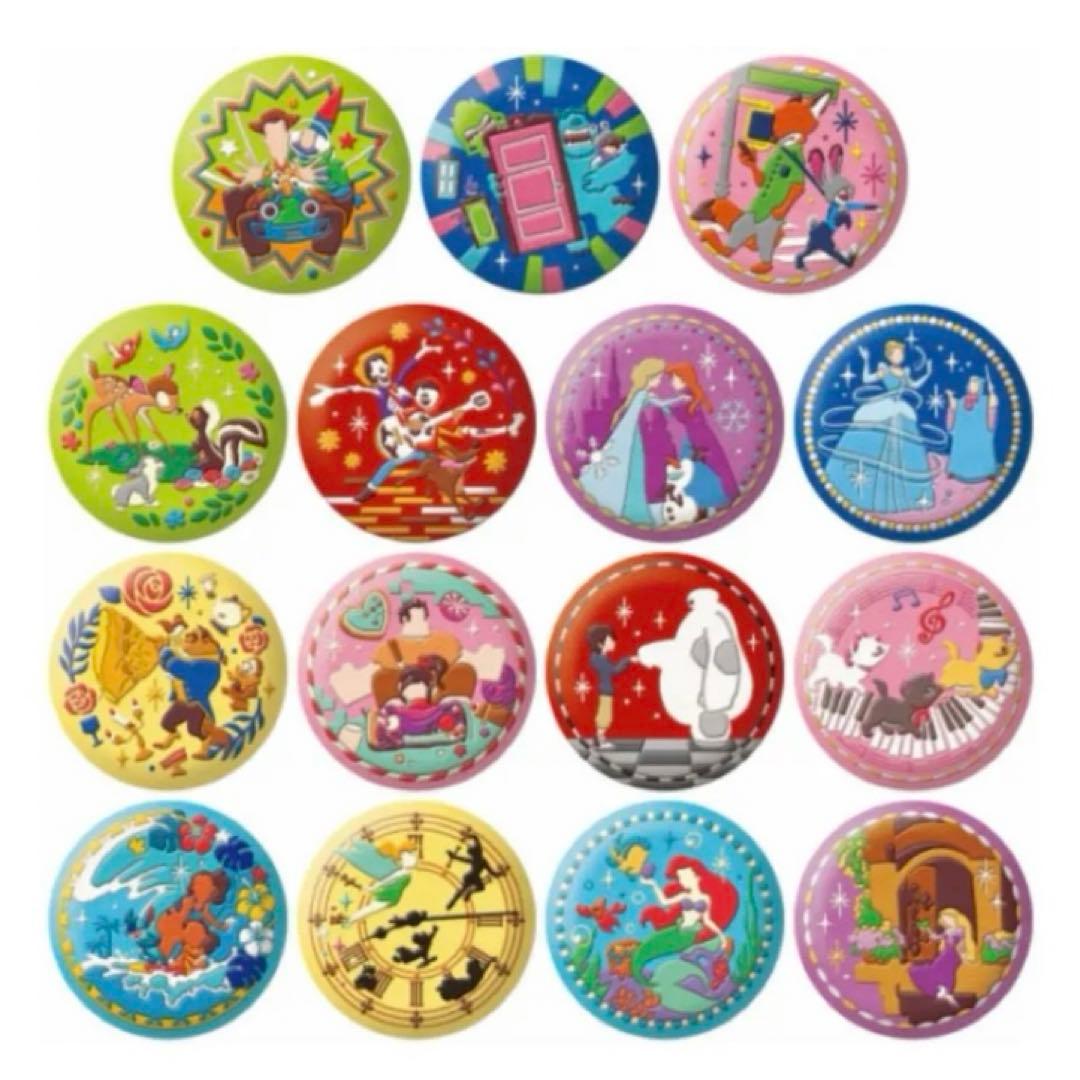 ディズニー 刺繍缶バッチ2 全15種 コンプリートセット