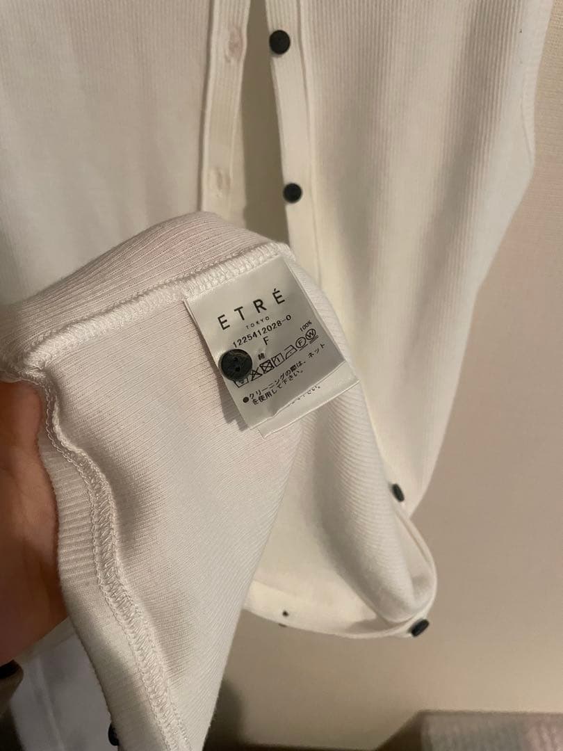 フロントオープンタンクトップWhite◆etre tokyo