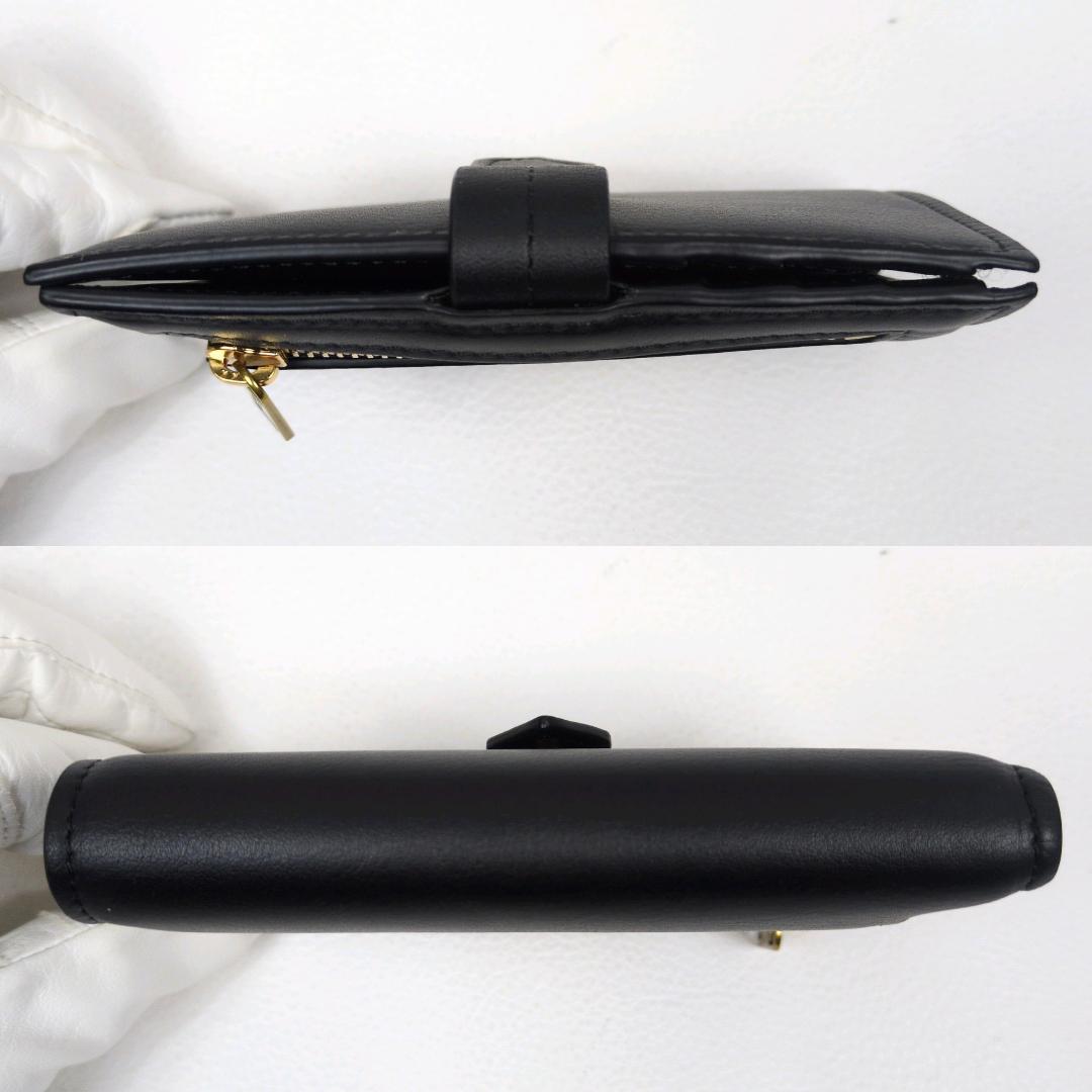 現行 美品 J&M Davidson ロサンジフォルド ブラック 折り財布