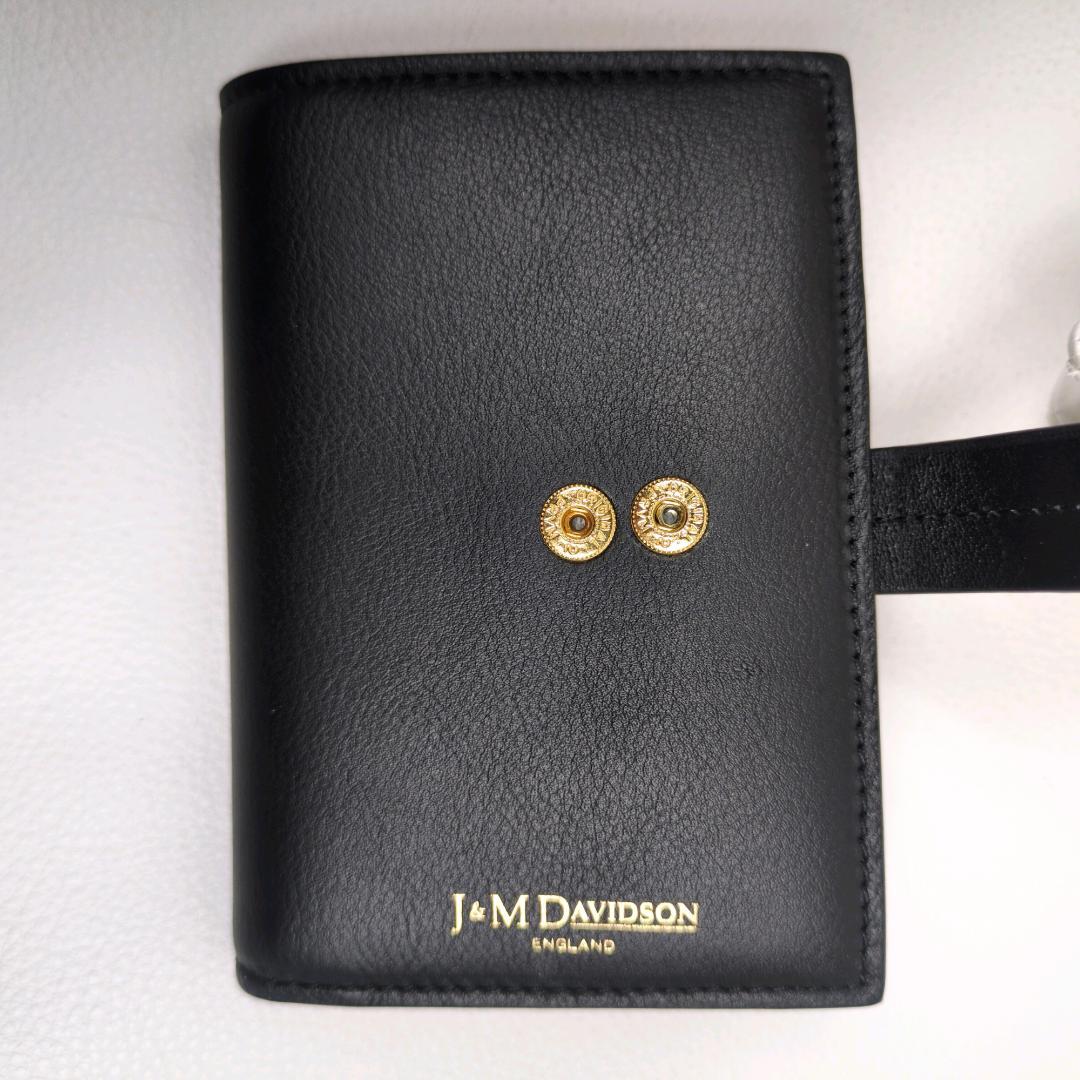 現行 美品 J&M Davidson ロサンジフォルド ブラック 折り財布