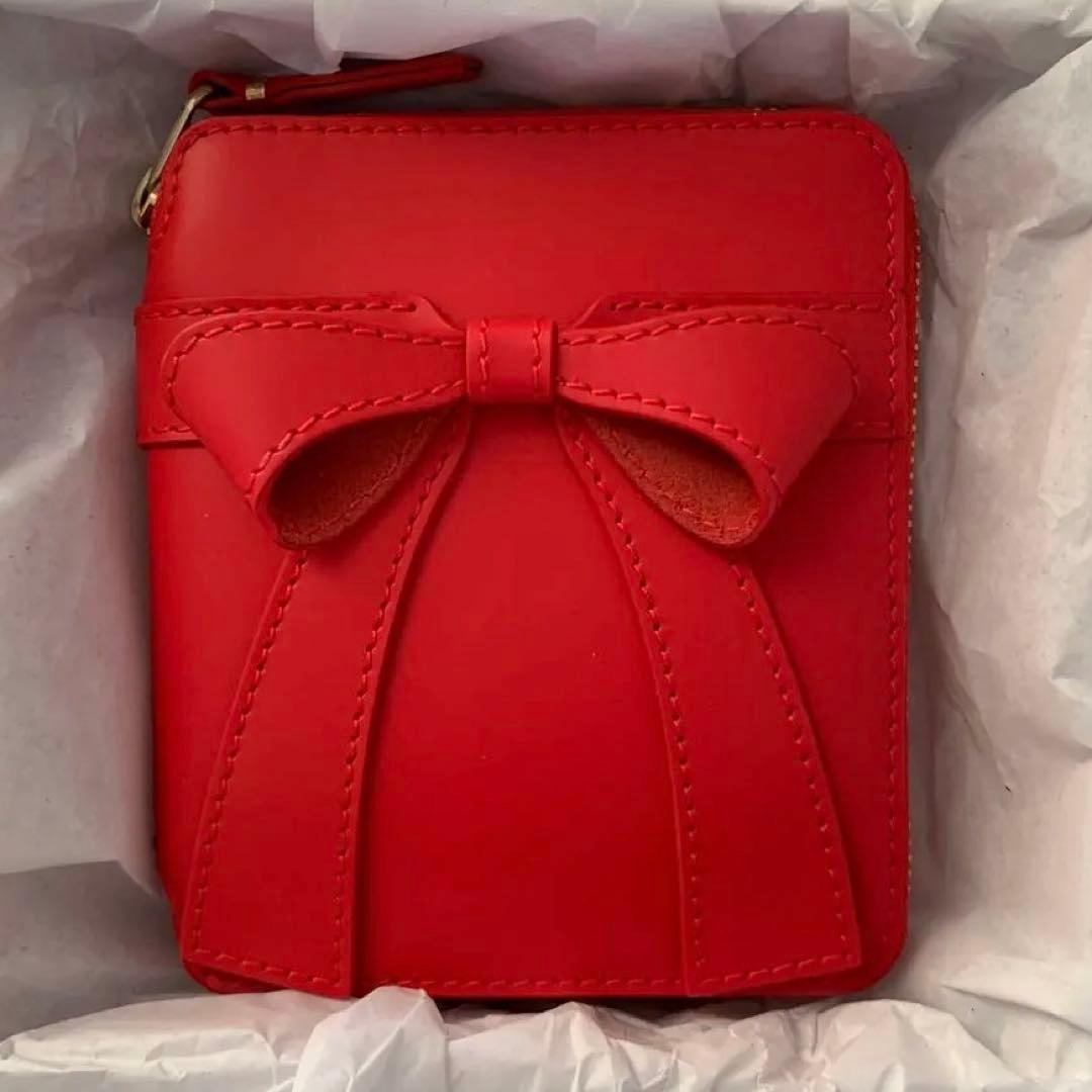 【新品未使用】コムデギャルソン リボン 二つ折り財布