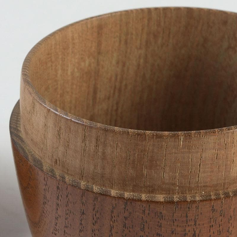 茶道具　山中漆器　中川巴之介作　桑製　梅蒔絵　棗　共箱　V　9321