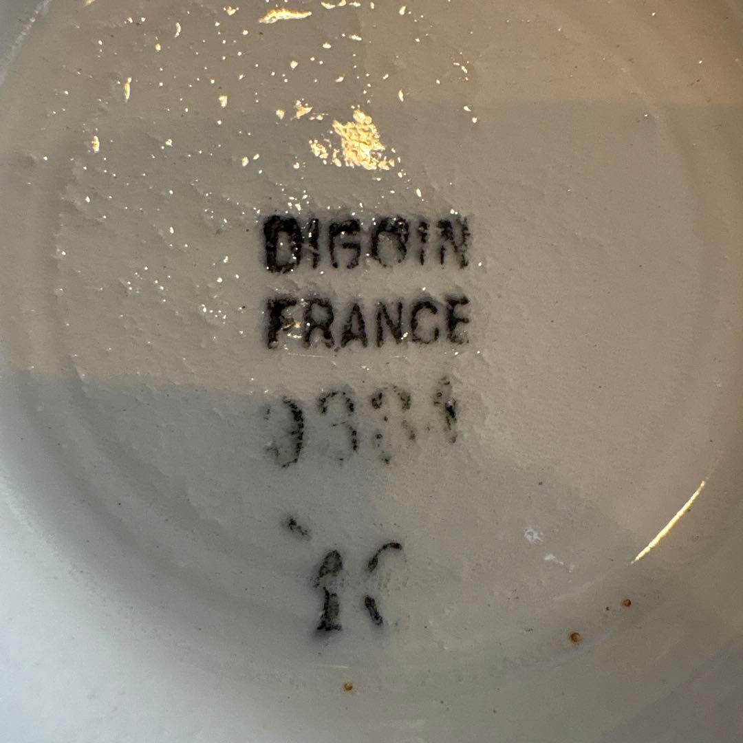 ディゴワンDigoin フランスアンティーク/カフェオレボール 赤 ローズ