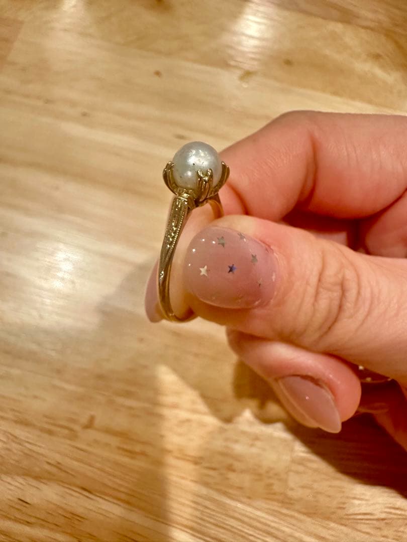 ヴィンテージ K18パールリング