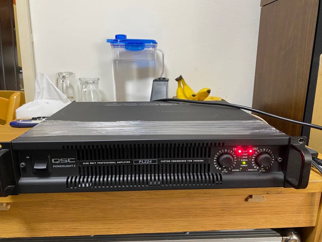 QSC PL224 PAアンプ 715W+715W/4Ω★簡易検査品