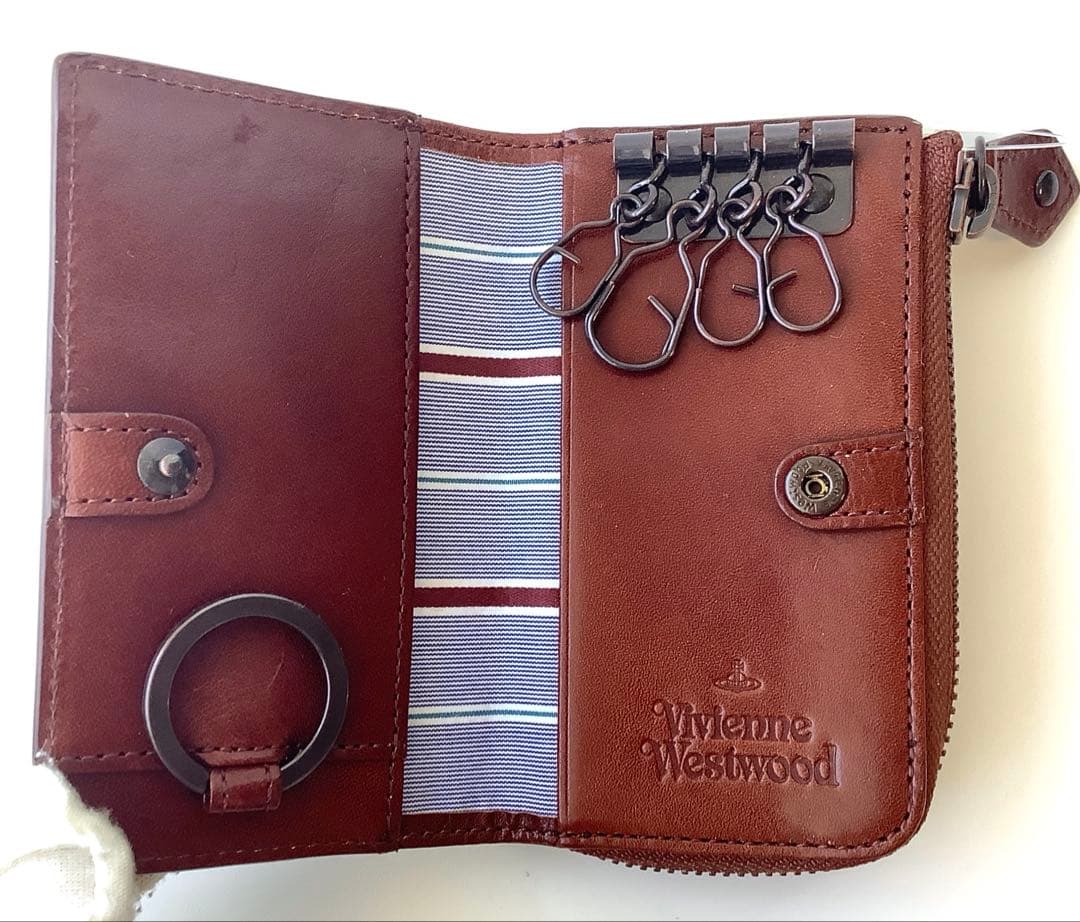 新品★ヴィヴィアンウエストウッド★コッパーキーケース小銭入れミニ財布★ブラウン茶