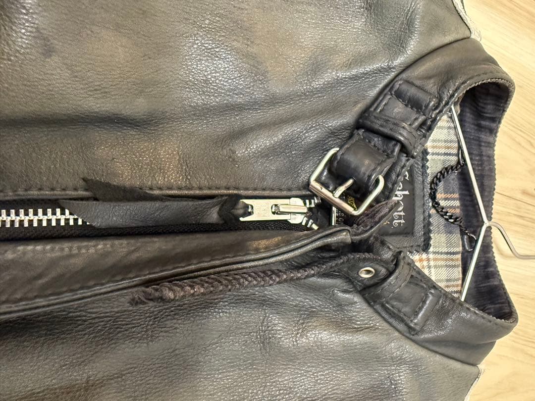 Schott ブラックレザーライダースジャケット Lサイズ