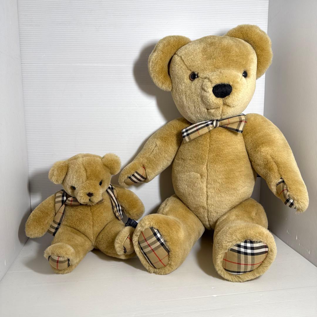 レア！バーバリー クマ ぬいぐるみ テディベア チェック柄 2点セット