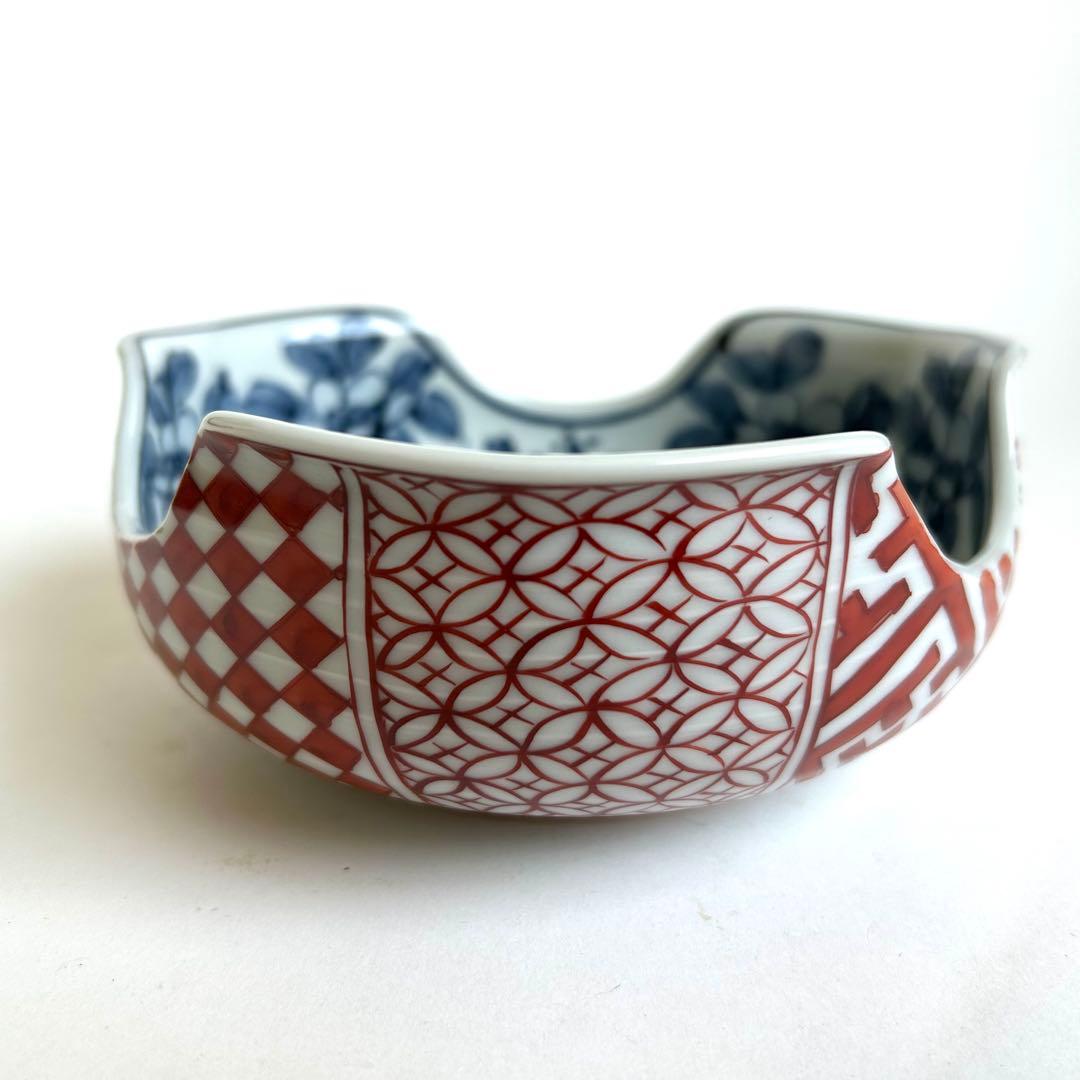 【未使用】京焼 清水焼 瑞昭窯 鉢 多用鉢 手書き ボウル 染付け