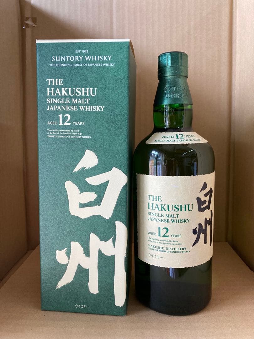 サントリー　白州12年　700mil 1本 シングルモルトウイスキー　箱付き