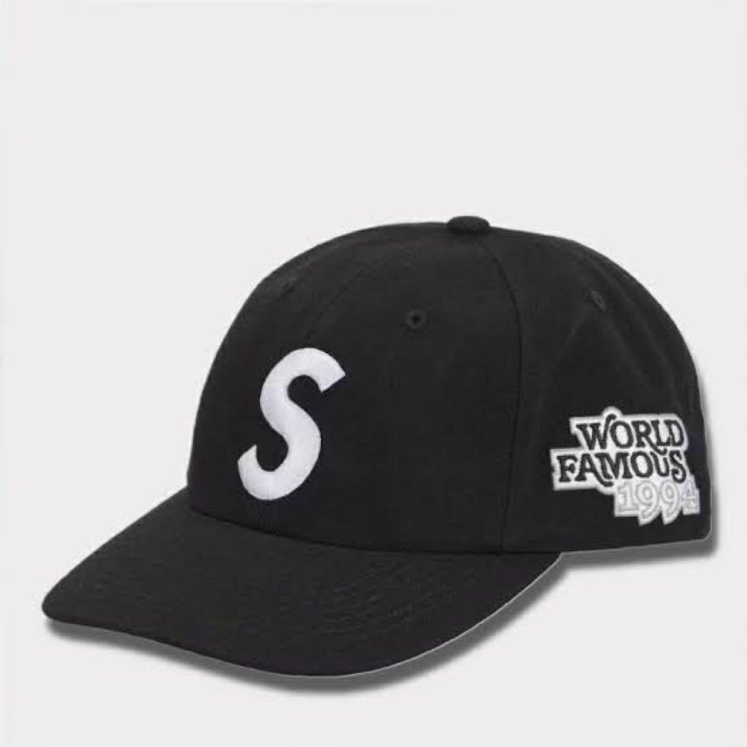 帽子 SupremeWorld Famous S Logo 6-Panel Black