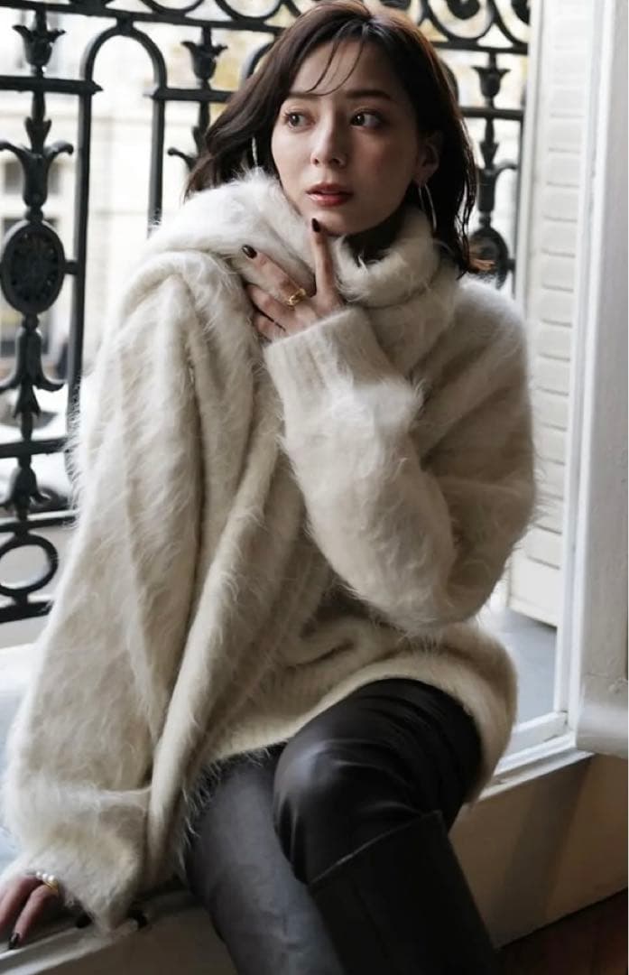 スーリーアルパカニットマフラー　アニュアンス　　　　　　　anuans