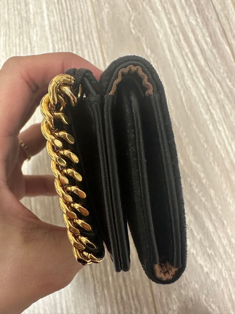 正規品！ステラマッカートニー★ファラベラ 三つ折財布 ブラック ゴールド