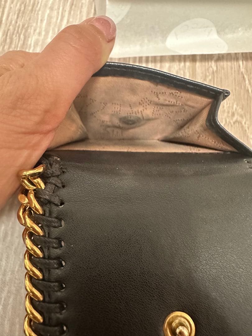 正規品！ステラマッカートニー★ファラベラ 三つ折財布 ブラック ゴールド