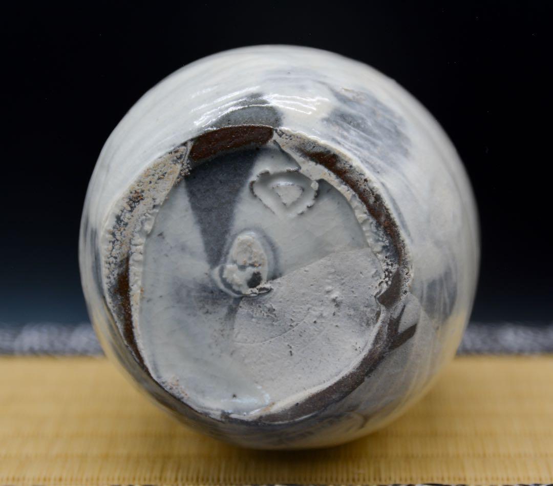 【金重素山】鶴山窯 粉引 徳利 共箱