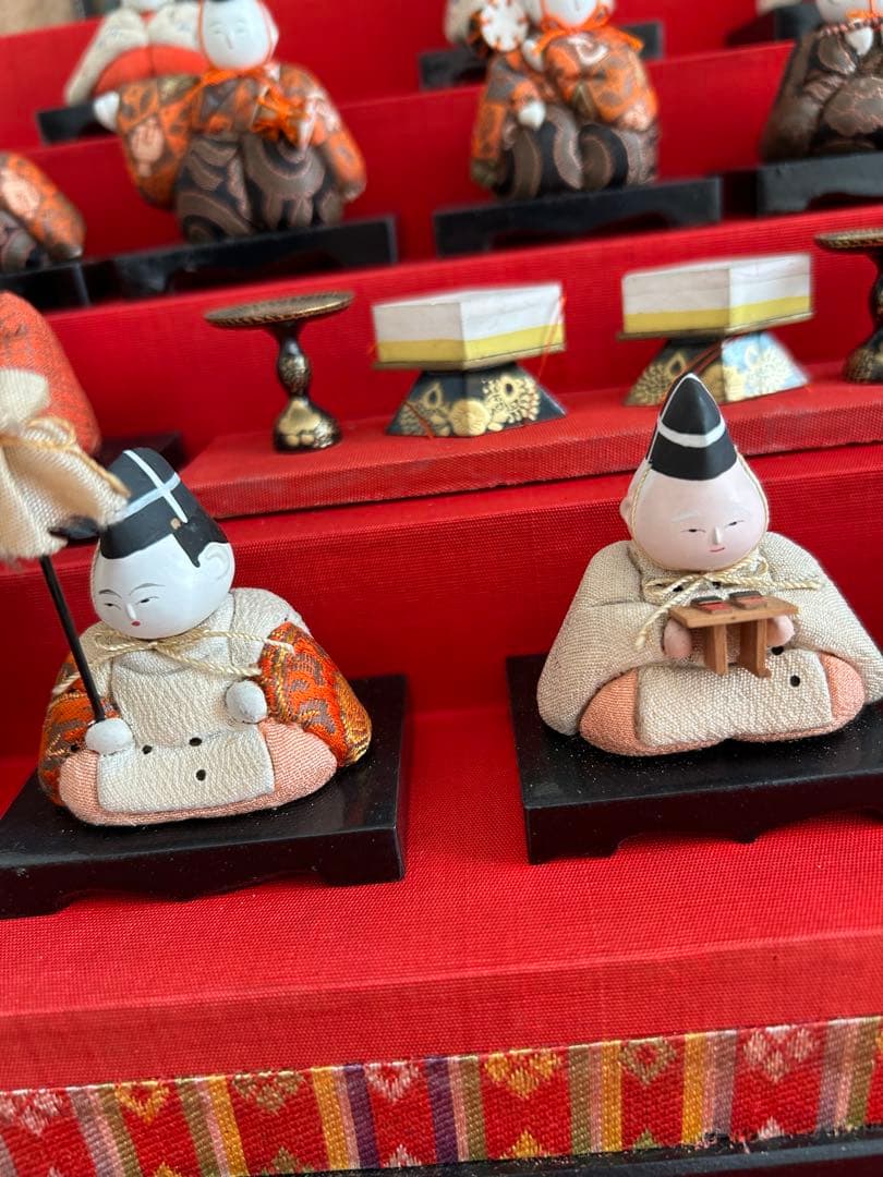 豆雛　雛人形　ガラスケースはおまけです