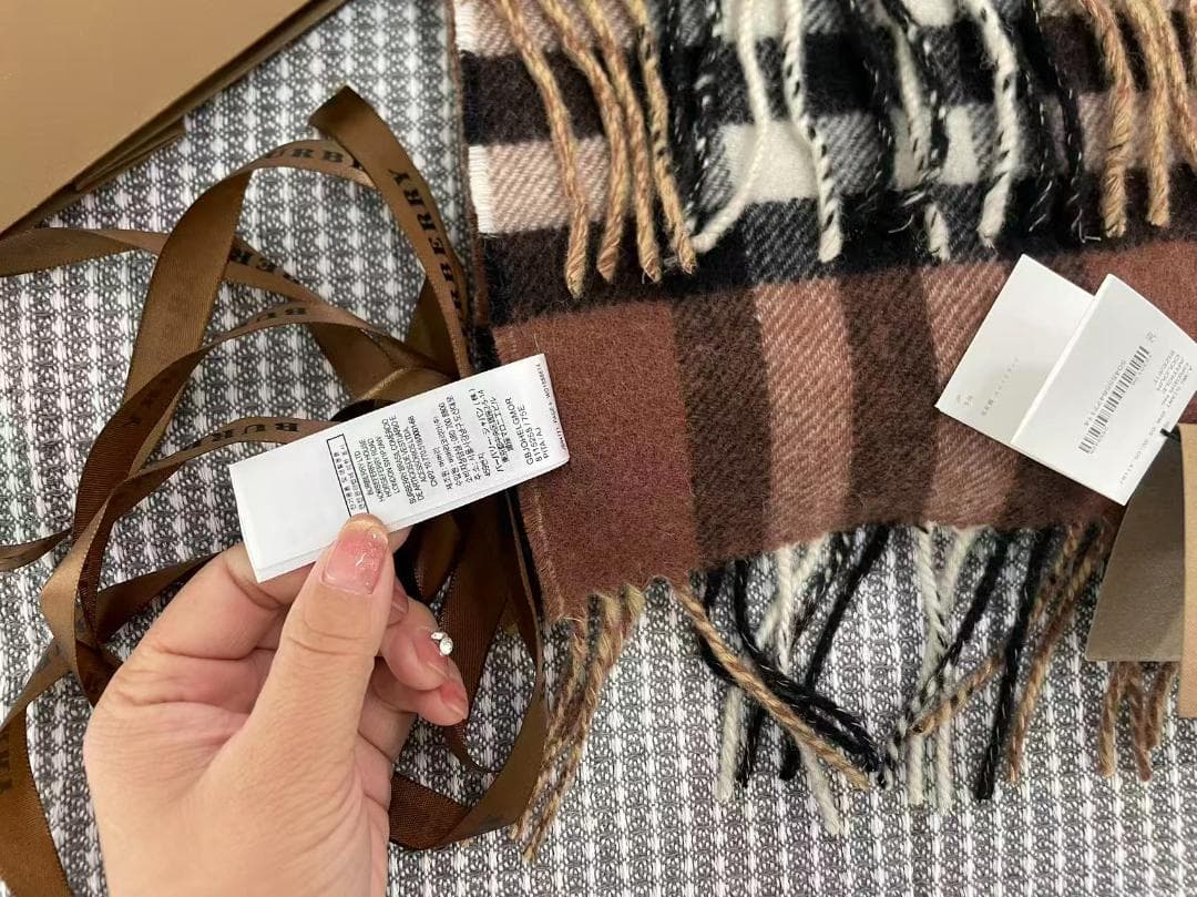 上品カラー カシミヤマフラー 美品