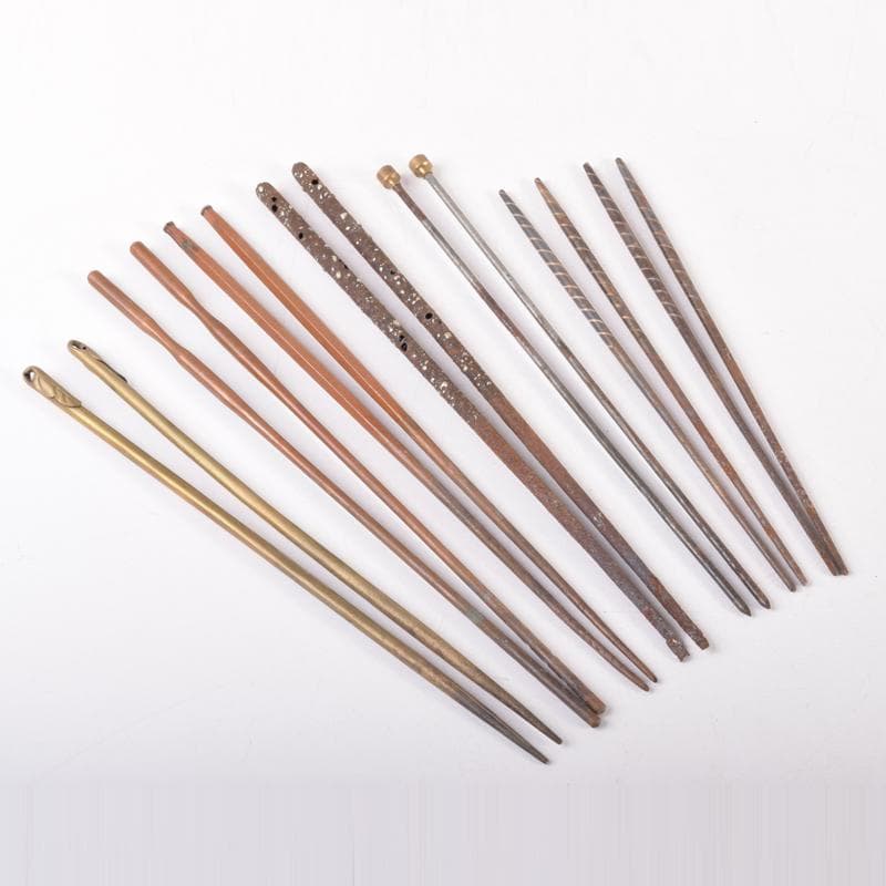 茶道具　古鉄古銅　火箸　まとめて　七組　C　6991