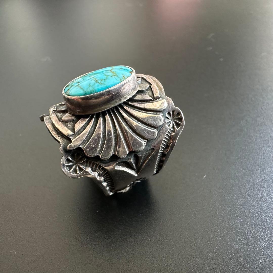 Navajo Sunshine Reeves ターコイズ リング 19号