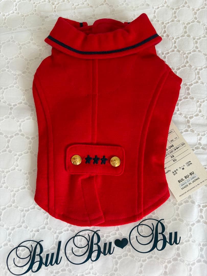 新品タグ付♡ ブルブブbulbubu♡ピーコート♡レッドXS