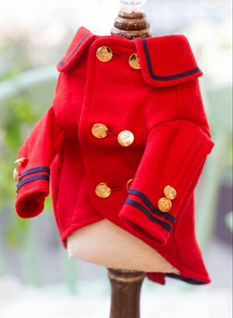 新品タグ付♡ ブルブブbulbubu♡ピーコート♡レッドXS