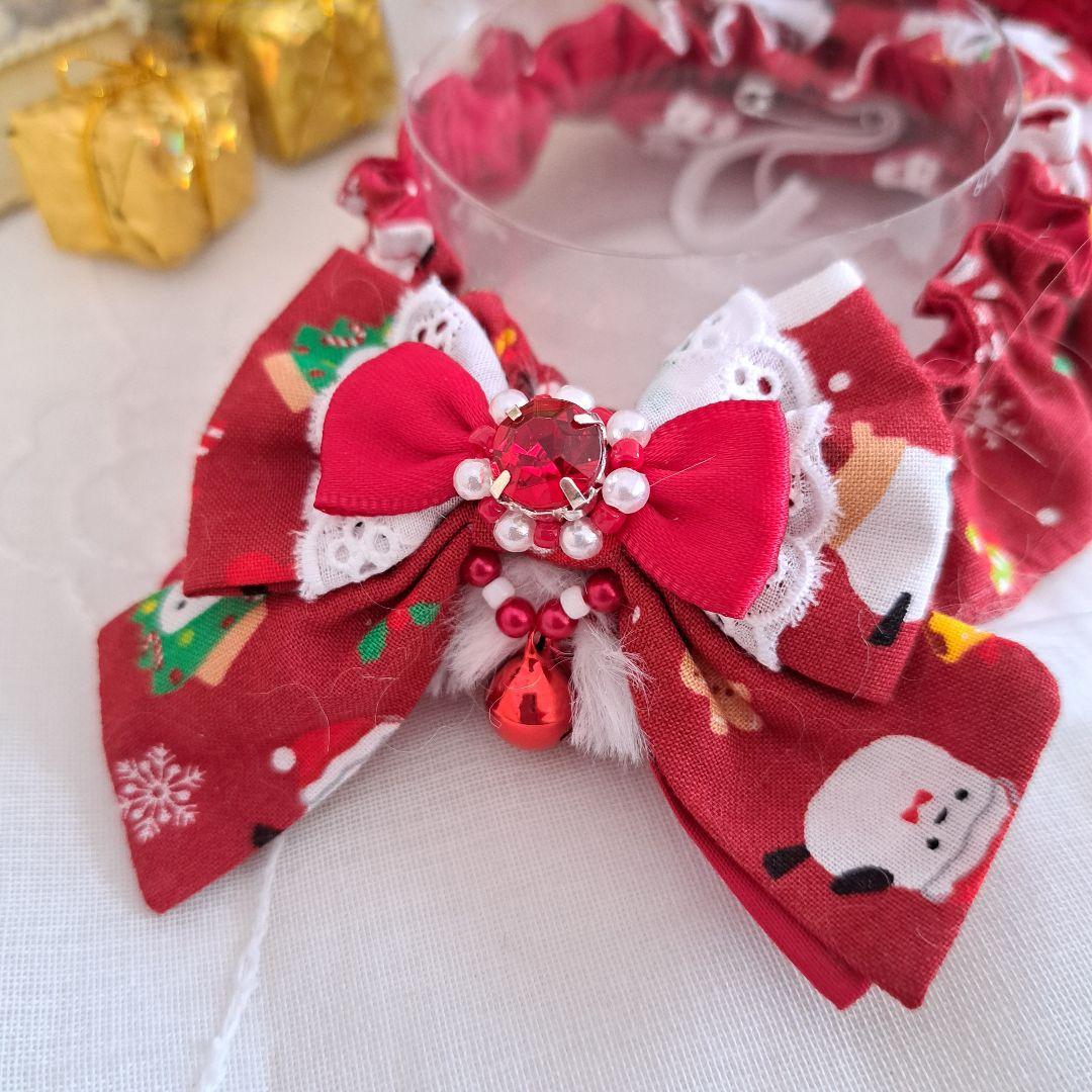 クリスマス短毛ファーシュシュ(赤シマナガエ)わんちゃん猫ちゃん用