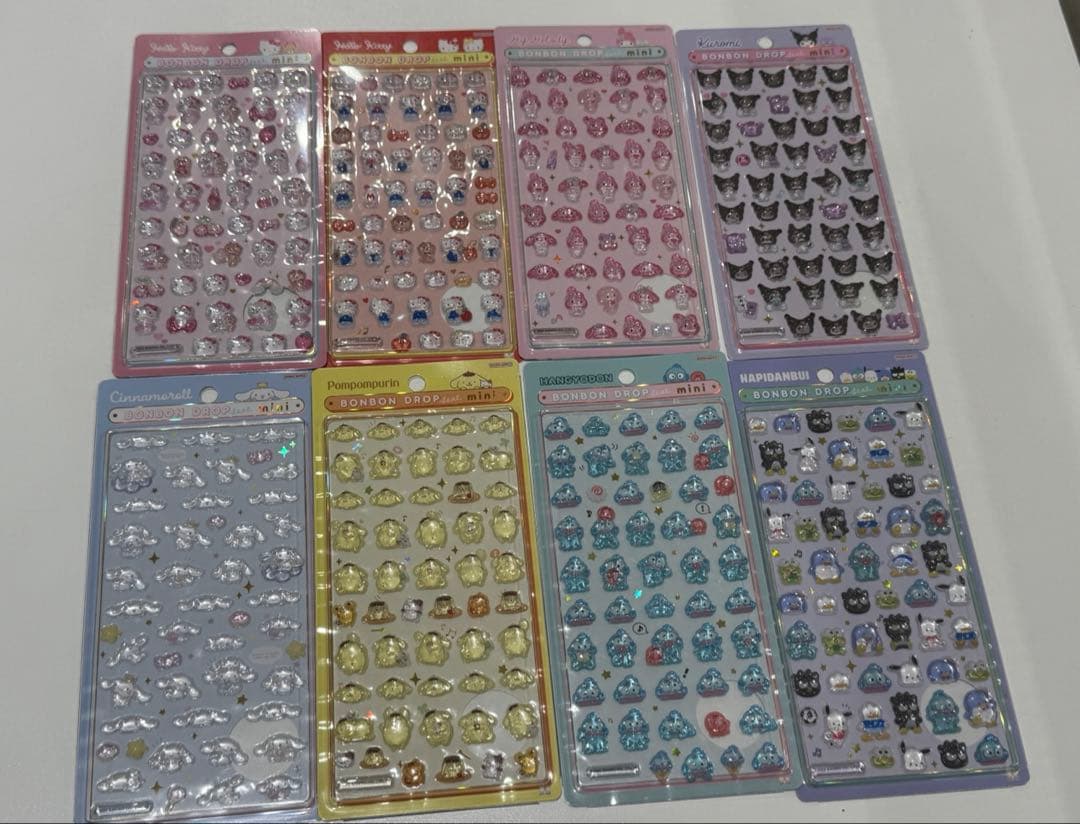 正規品、店舗購入サンリオ　ボンボンドロップミニ　8枚セット