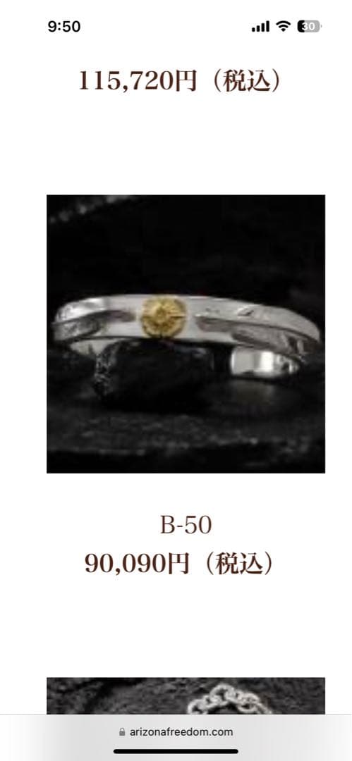 【最終値下げ】アリゾナフリーダム　バングル　B-50