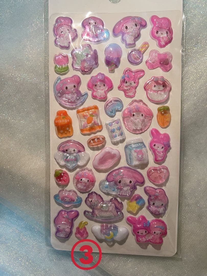 ポンポンドロップ硬質蓄光キャラクターシール80枚セット