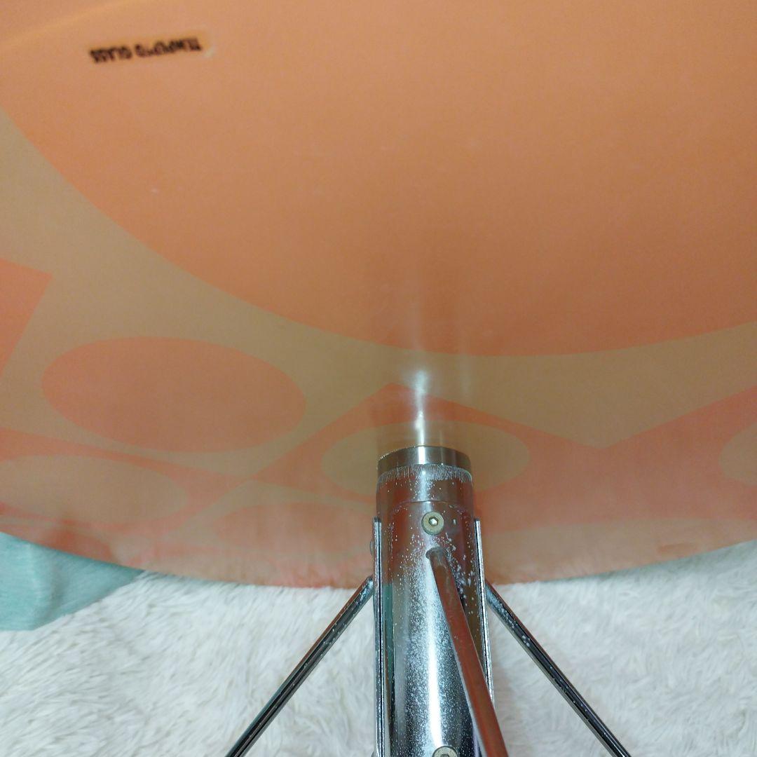 レトロ　オシャレ　ローテーブル　ガラス　オレンジ