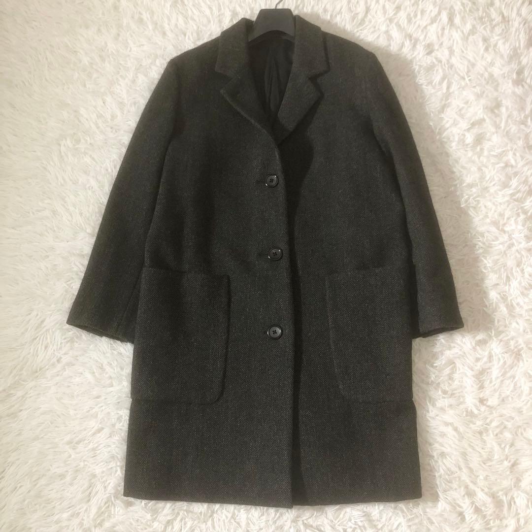 極美品 マーガレットハウエル 21AW ブリティッシュウールツイードコート