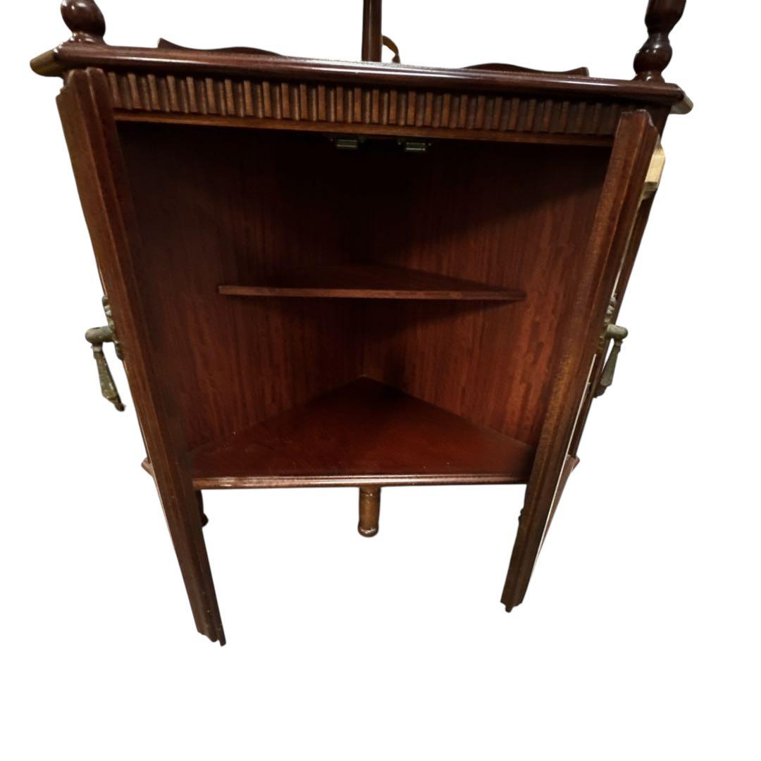 四国工芸　古具　木製コールキャビネット コーナーラック