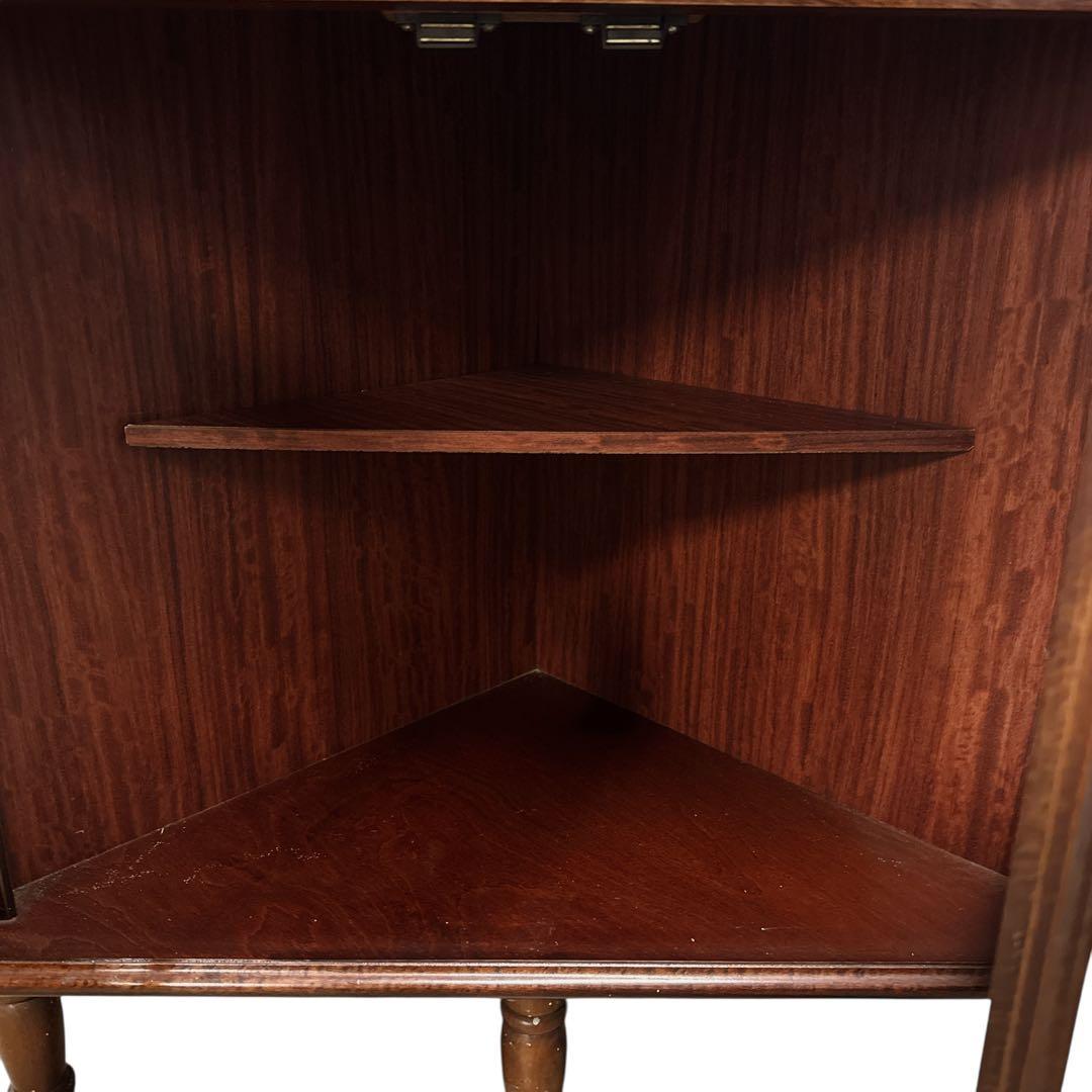 四国工芸　古具　木製コールキャビネット コーナーラック