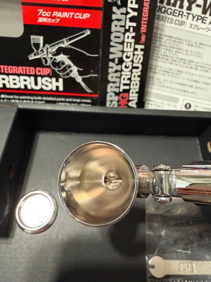 タミヤ スプレーワークHGトリガー エアブラシ　カップ一体型　0.3mmノズル
