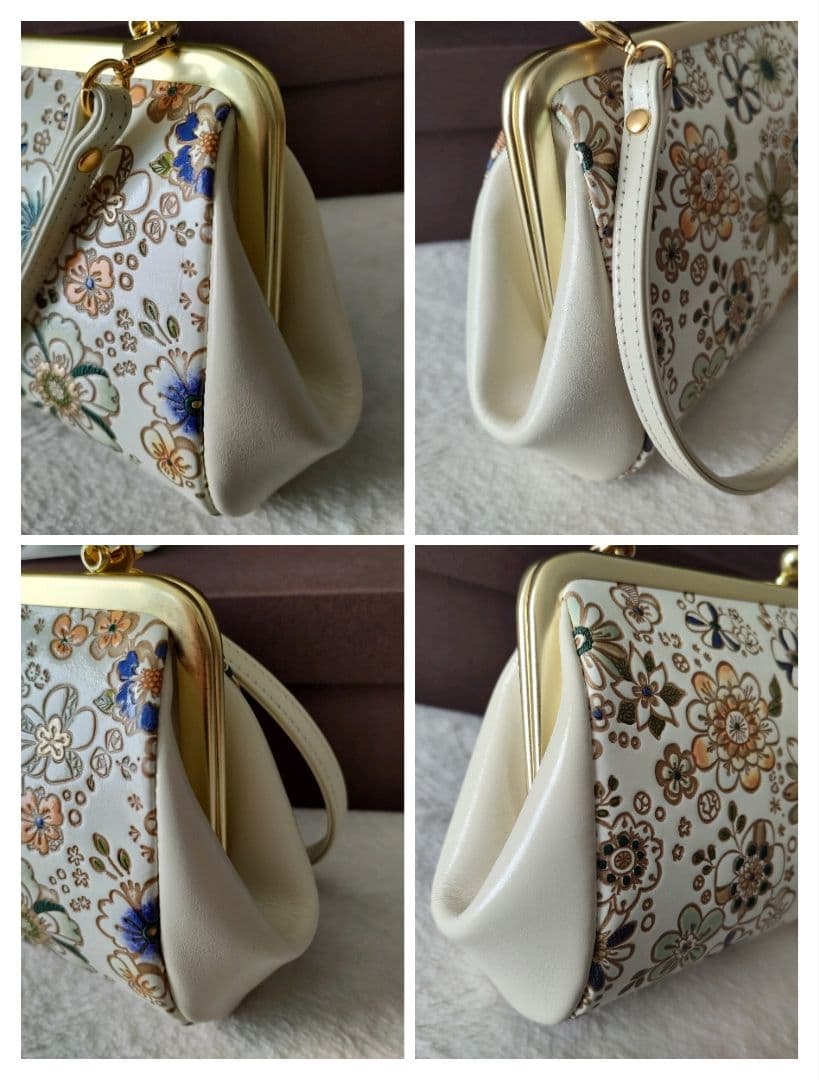 がま口バッグ　みつばち　文庫屋大関　ハンドルクラッチ