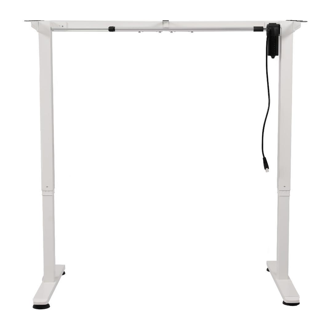 【ホワイト】電動昇降式デスク脚 デスク幅100cm～140cmの天板に対応