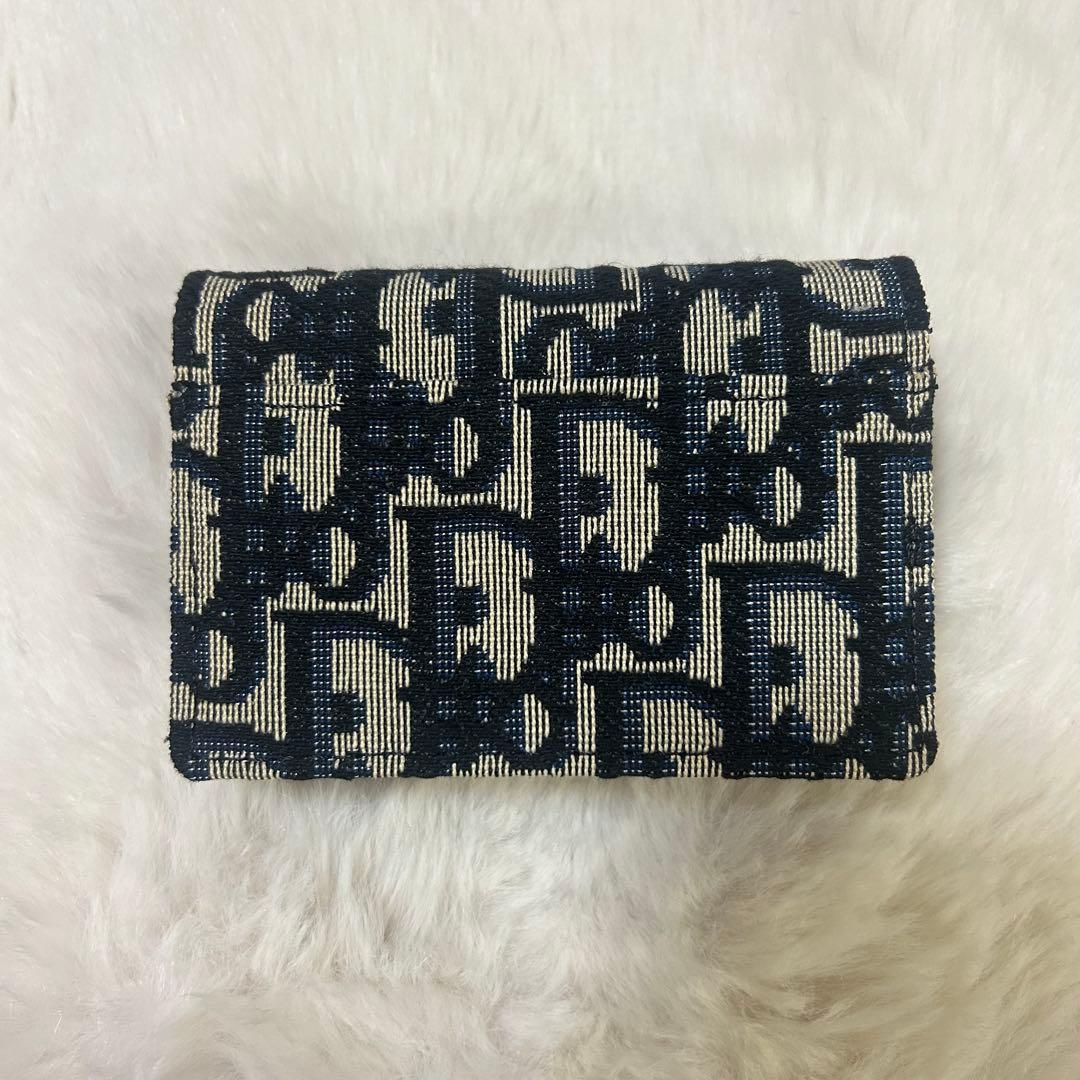 Christian Dior ミニ財布 ネイビー/ベージュ