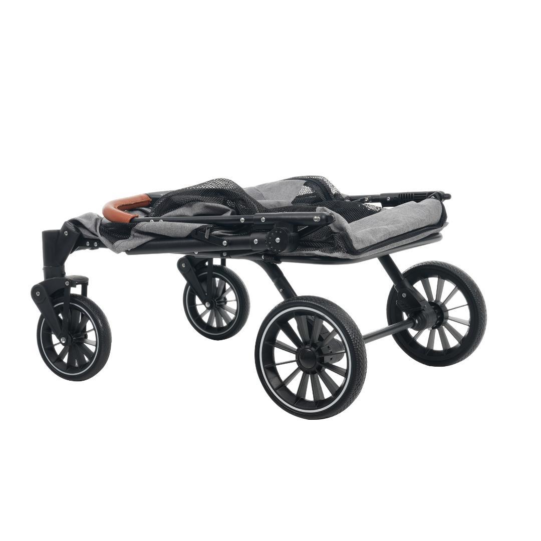 ペットカート 耐荷重50㎏ 大型犬対応 前後ドア 乗りやすい 折りたたみ 多頭