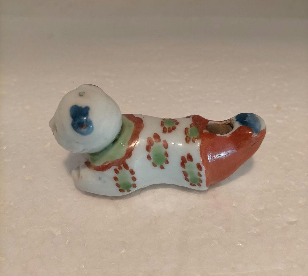 江戸時代　柿右衛門　唐子形笛　江戸時代中期の型1個、後期型1個　伊万里焼　有田焼