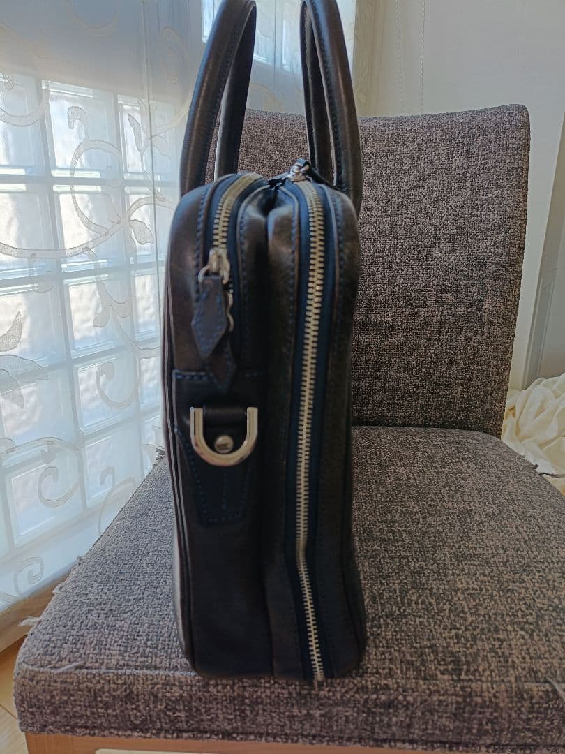 万双　シモーネＢＯＸ　ダブル天ファスナー　ネイビー　ショルダーストラップ欠品