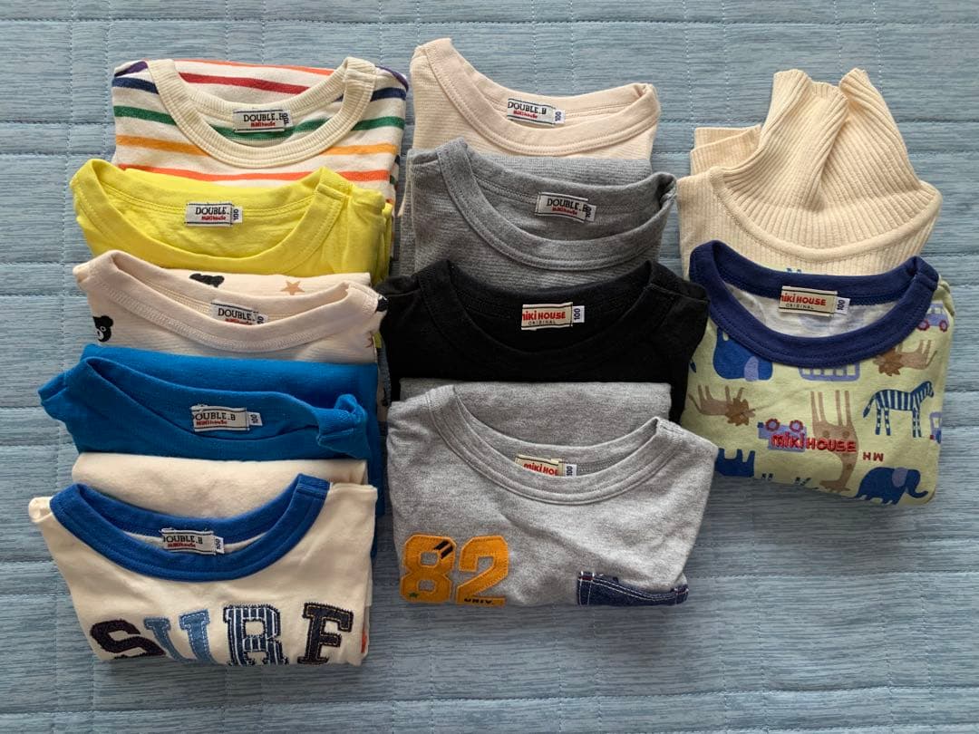 【naaana】　ミキハウス／ダブルビー　トレーナー &ロンTセット