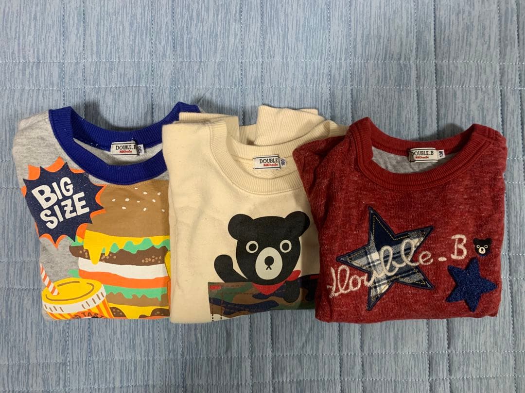 【naaana】　ミキハウス／ダブルビー　トレーナー &ロンTセット