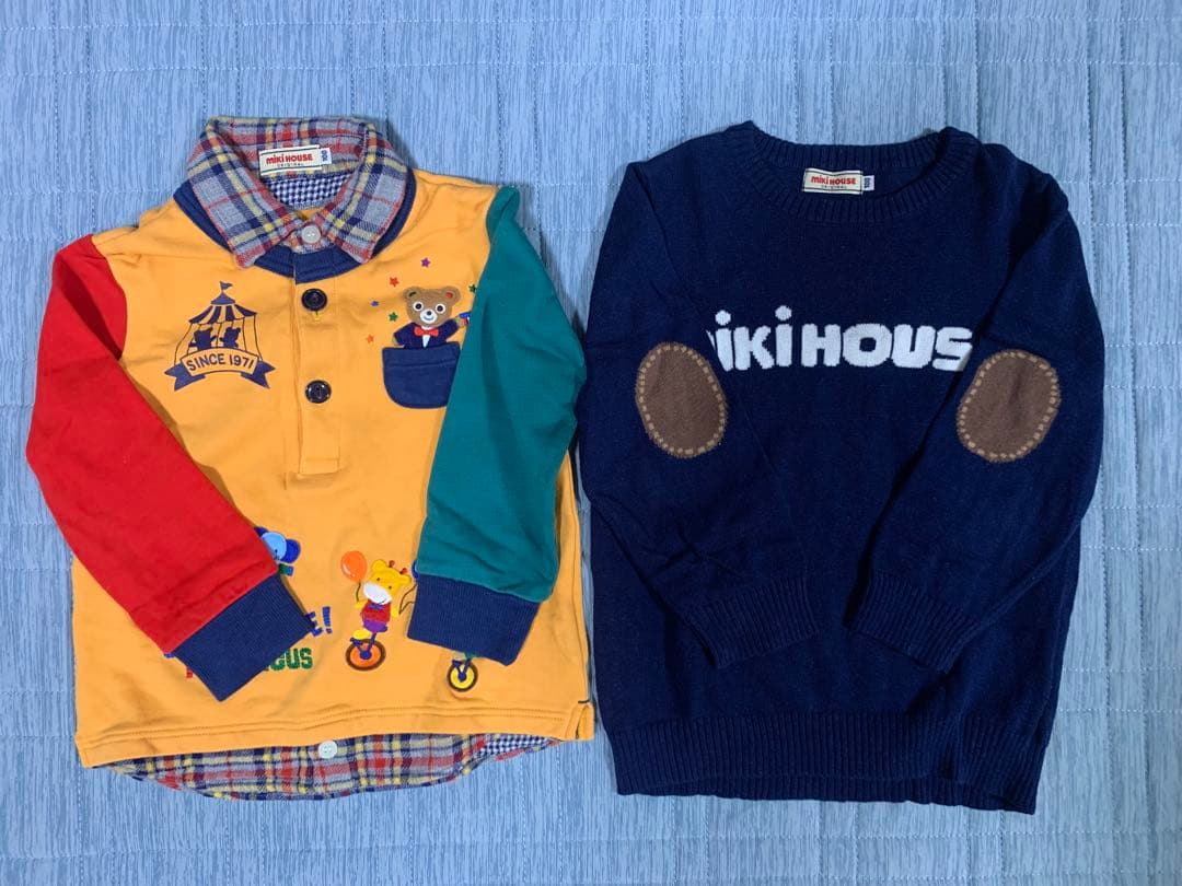 【naaana】　ミキハウス／ダブルビー　トレーナー &ロンTセット