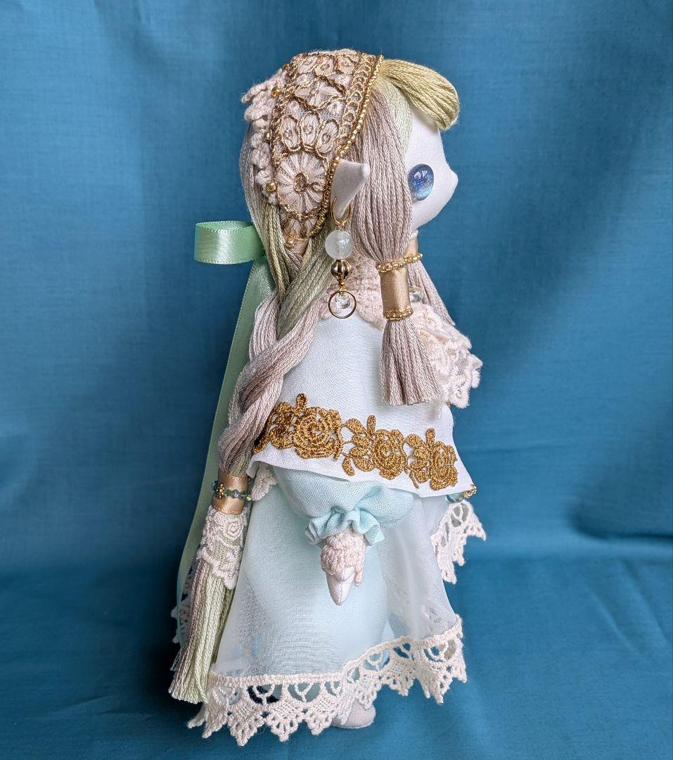 翠銀髪の子　オリジナル アートドール